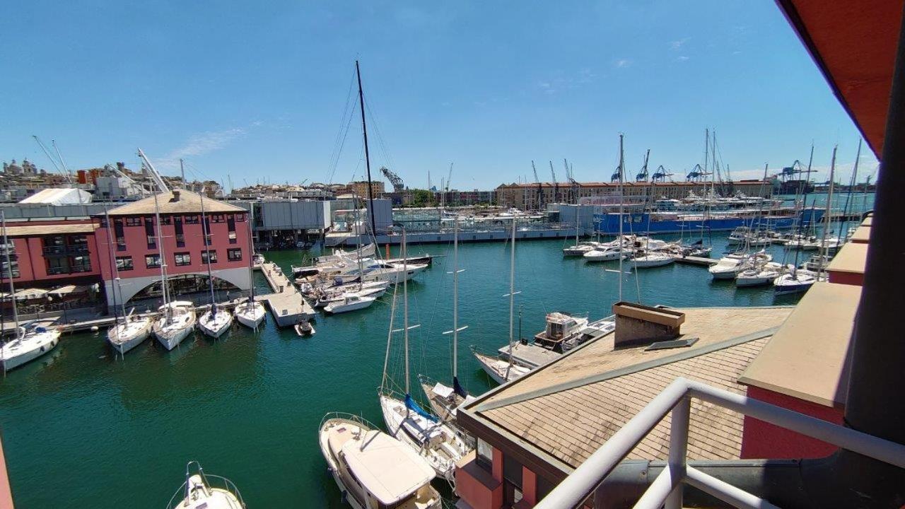 Ferienwohnung Bilocale Vista Mare Con Terrazzo-Porto Antico- Parcheggio Scontato Genua Exterior foto