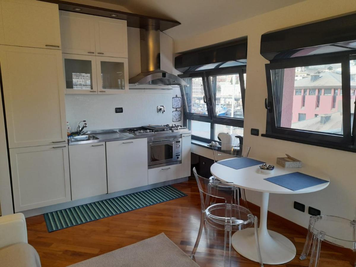 Ferienwohnung Bilocale Vista Mare Con Terrazzo-Porto Antico- Parcheggio Scontato Genua Exterior foto