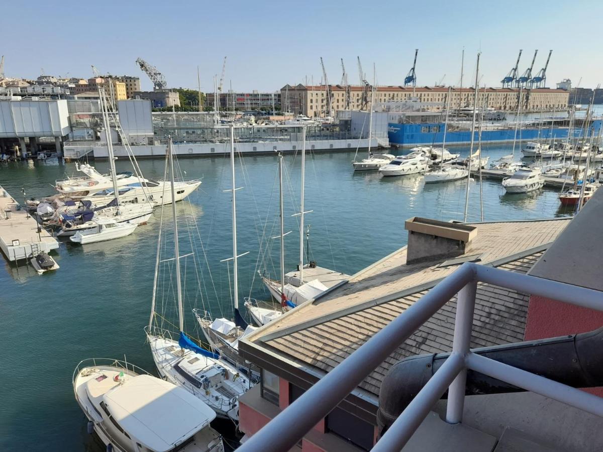Ferienwohnung Bilocale Vista Mare Con Terrazzo-Porto Antico- Parcheggio Scontato Genua Exterior foto