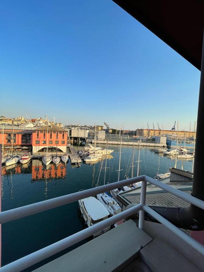 Ferienwohnung Bilocale Vista Mare Con Terrazzo-Porto Antico- Parcheggio Scontato Genua Exterior foto