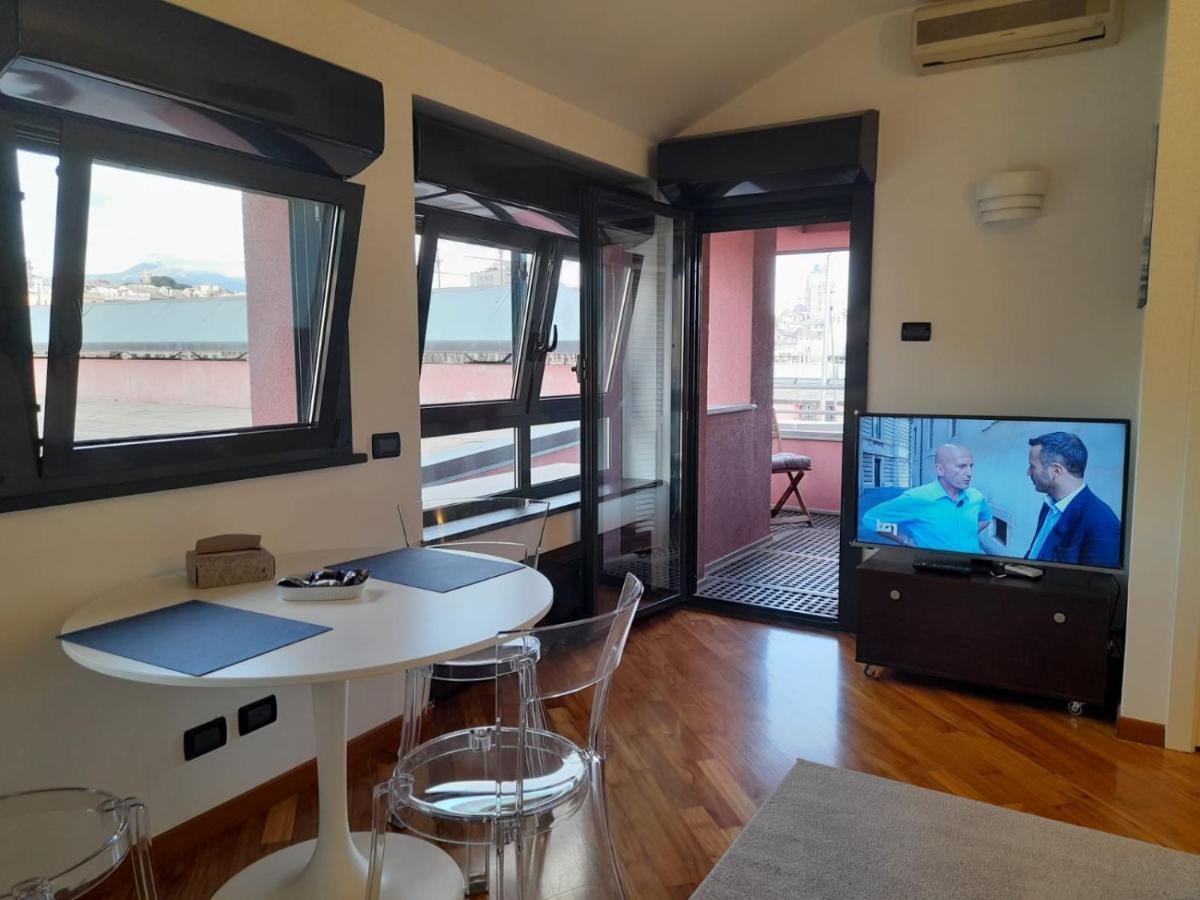 Ferienwohnung Bilocale Vista Mare Con Terrazzo-Porto Antico- Parcheggio Scontato Genua Exterior foto