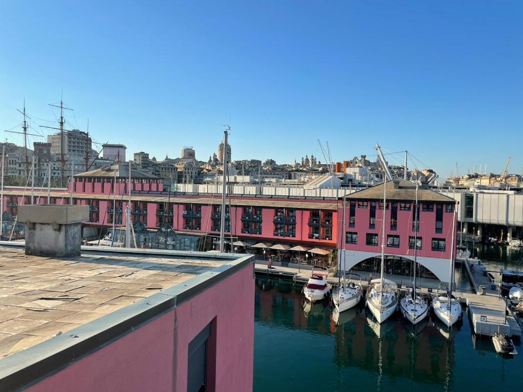 Ferienwohnung Bilocale Vista Mare Con Terrazzo-Porto Antico- Parcheggio Scontato Genua Exterior foto